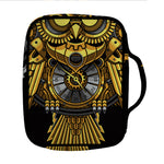 Steampunk Owl Print Front Pocket Bible Bag