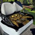 Steampunk Owl Print Golf Cart Seat Cover