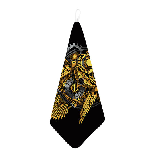 Steampunk Owl Print Hand Towel