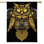 Steampunk Owl Print House Flag