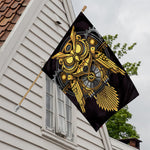 Steampunk Owl Print House Flag