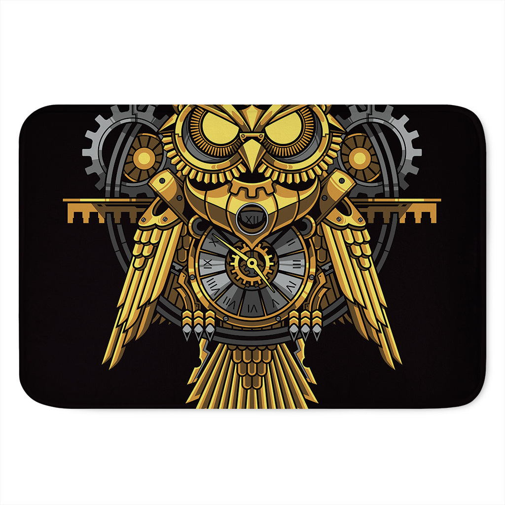 Steampunk Owl Print Indoor Door Mat