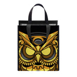 Steampunk Owl Print Insulated Lunch Tote