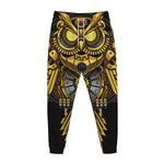 Steampunk Owl Print Jogger Pants
