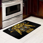 Steampunk Owl Print Kitchen Mat