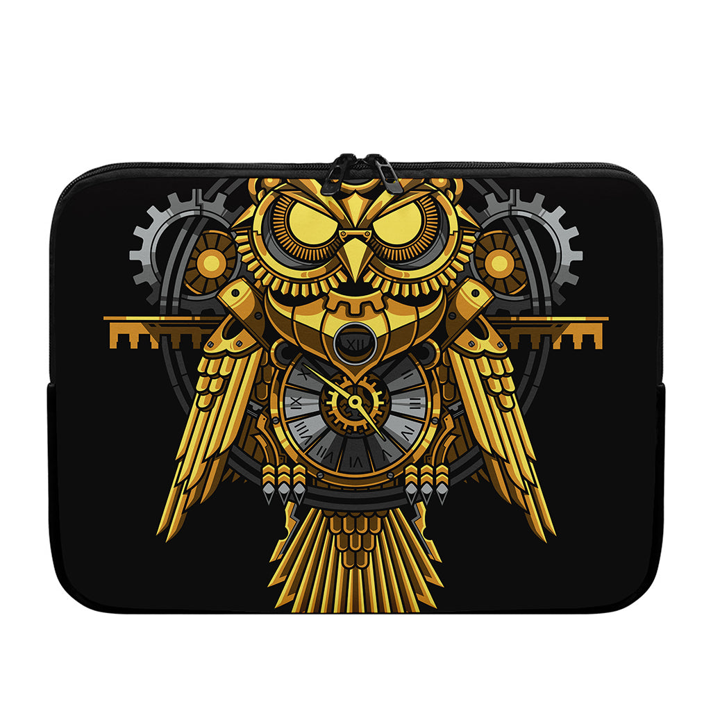 Steampunk Owl Print Laptop Sleeve