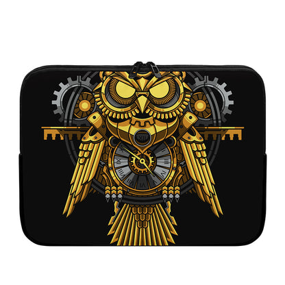 Steampunk Owl Print Laptop Sleeve