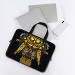 Steampunk Owl Print Laptop Sleeve With Handle