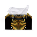 Steampunk Owl Print Leather Tissue Box Cover