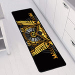 Steampunk Owl Print Long Kitchen Mat