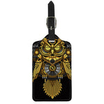 Steampunk Owl Print Luggage Tag