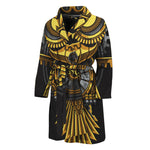 Steampunk Owl Print Men's Bathrobe