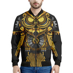 Steampunk Owl Print Men's Bomber Jacket