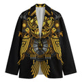 Steampunk Owl Print Men's Cotton Blazer