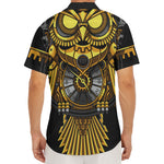 Steampunk Owl Print Men's Deep V-Neck Shirt
