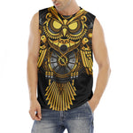 Steampunk Owl Print Men's Fitness Tank Top