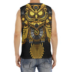 Steampunk Owl Print Men's Fitness Tank Top
