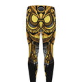 Steampunk Owl Print Men's Leggings