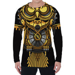 Steampunk Owl Print Men's Long Sleeve T-Shirt