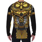 Steampunk Owl Print Men's Long Sleeve T-Shirt