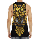 Steampunk Owl Print Men's Muscle Tank Top