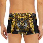 Steampunk Owl Print Men's Short Boxer Briefs