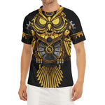 Steampunk Owl Print Men's Short Sleeve Rash Guard