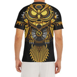 Steampunk Owl Print Men's Short Sleeve Rash Guard