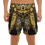 Steampunk Owl Print Men's Split Running Shorts