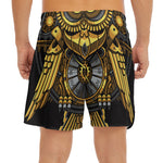 Steampunk Owl Print Men's Split Running Shorts