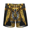 Steampunk Owl Print Men's Athletic Shorts