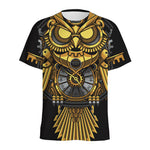 Steampunk Owl Print Men's Sports T-Shirt