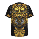 Steampunk Owl Print Men's Sports T-Shirt