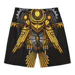 Steampunk Owl Print Men's Swim Trunks
