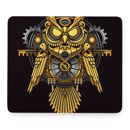 Steampunk Owl Print Mouse Pad