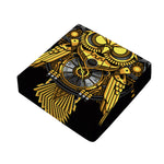 Steampunk Owl Print Outdoor Seat Cushion Cover