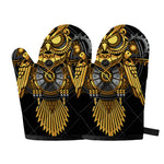 Steampunk Owl Print Oven Mitts