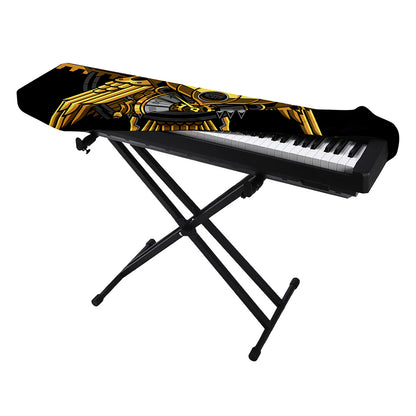 Steampunk Owl Print Piano Keyboard Cover