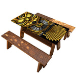 Steampunk Owl Print Picnic Table Cover