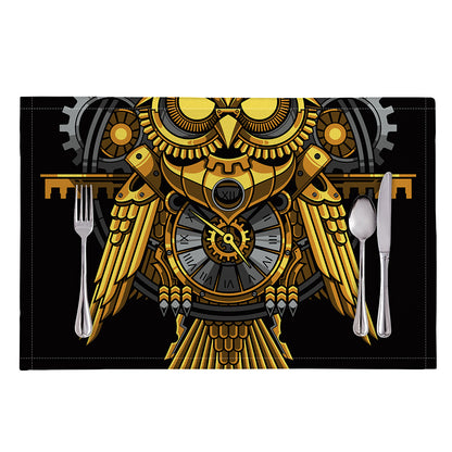Steampunk Owl Print Placemat