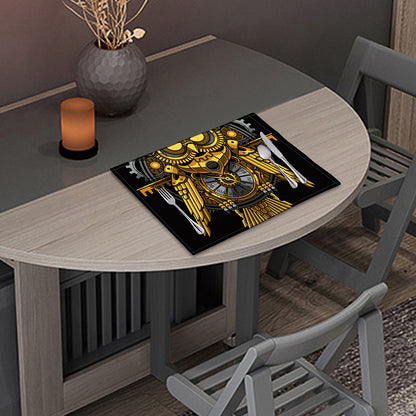 Steampunk Owl Print Placemat