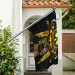 Steampunk Owl Print Polyester Flag