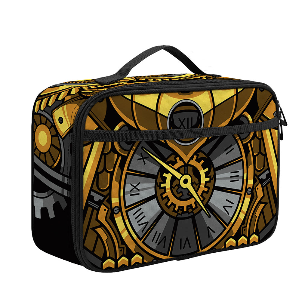 Steampunk Owl Print Portable Lunch Bag
