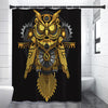 Steampunk Owl Print Premium Shower Curtain