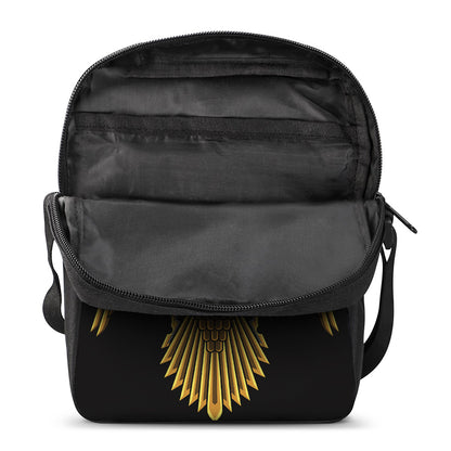 Steampunk Owl Print Rectangular Crossbody Bag