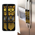 Steampunk Owl Print Refrigerator Handle Covers