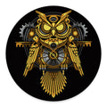 Steampunk Owl Print Round Floor Mat
