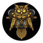 Steampunk Owl Print Round Floor Mat