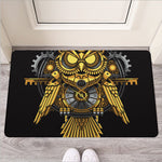 Steampunk Owl Print Rubber Doormat