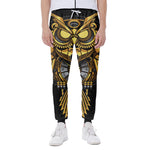 Steampunk Owl Print Scuba Joggers